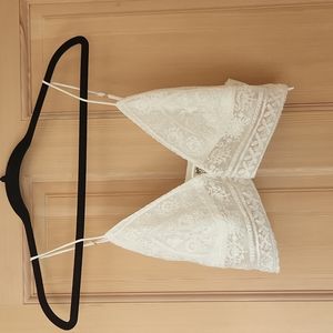 Free people white bralette size L